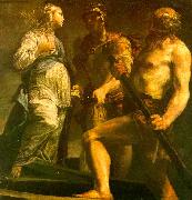 Giuseppe Maria Crespi Aeneas with the Sybil Charon Spain oil painting artist